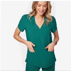 FIGS Casma Top Hunter Green Women’s Small EUC